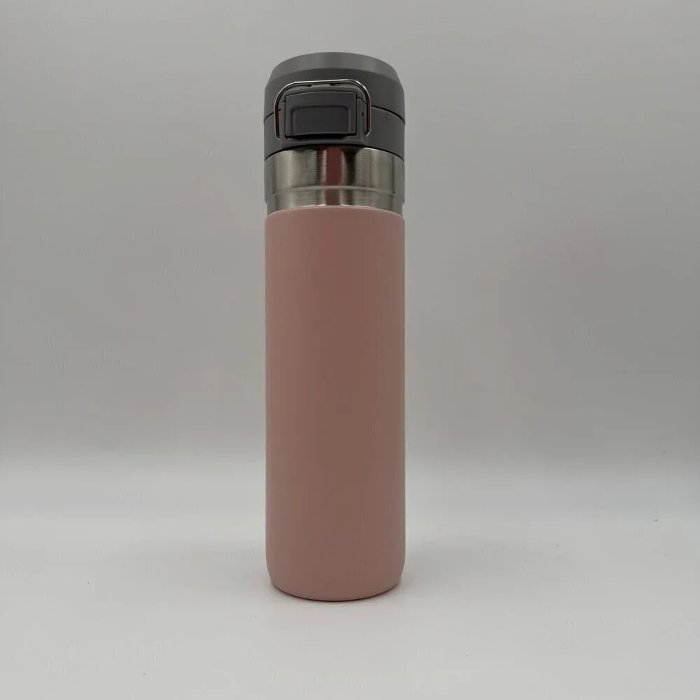 Stanley Grey/Pink Stainless Steel Quick-Flip Water Bottle